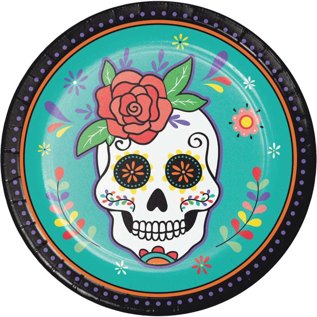 Dia De Muertos Dinner Plates 9in, 8ct