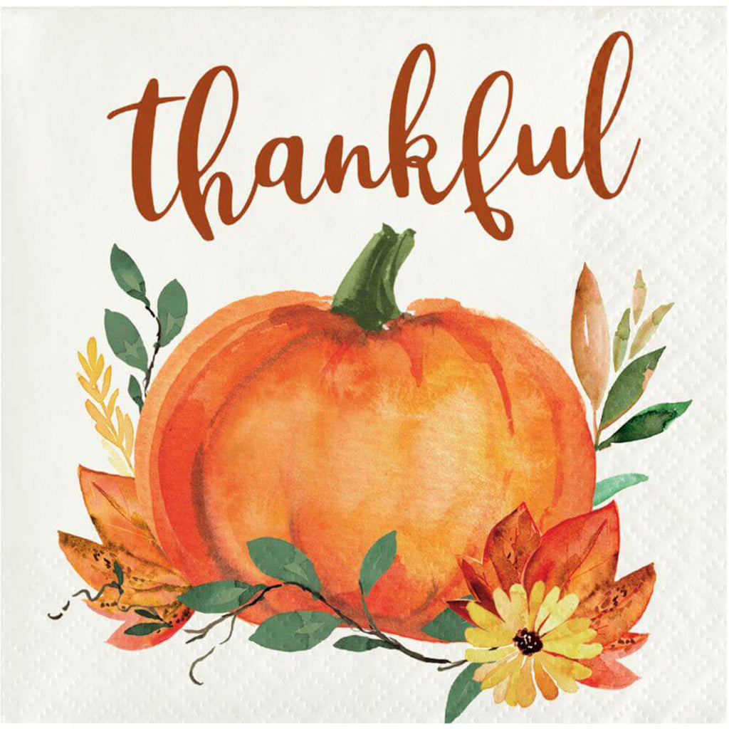 Thanks Giving  Beverage Napkin 16ct, 2ply