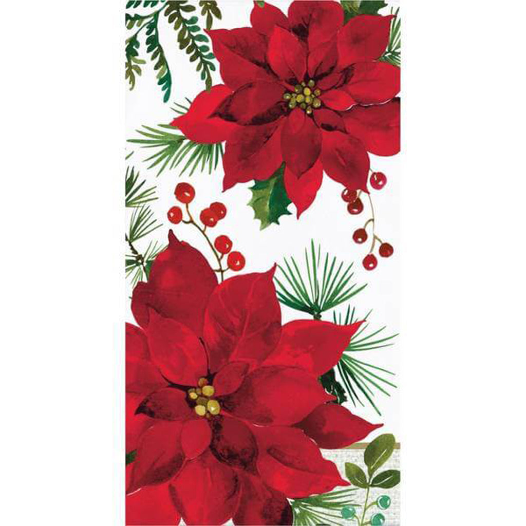 Posh Poinsettia Guest Napkin 16ct, 3Ply