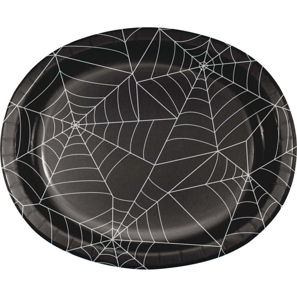 Spider Webs Oval Plater 12in, 8ct