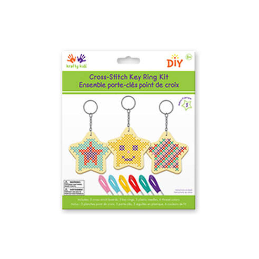 DIY Cross Stitch Keyring Kits Star