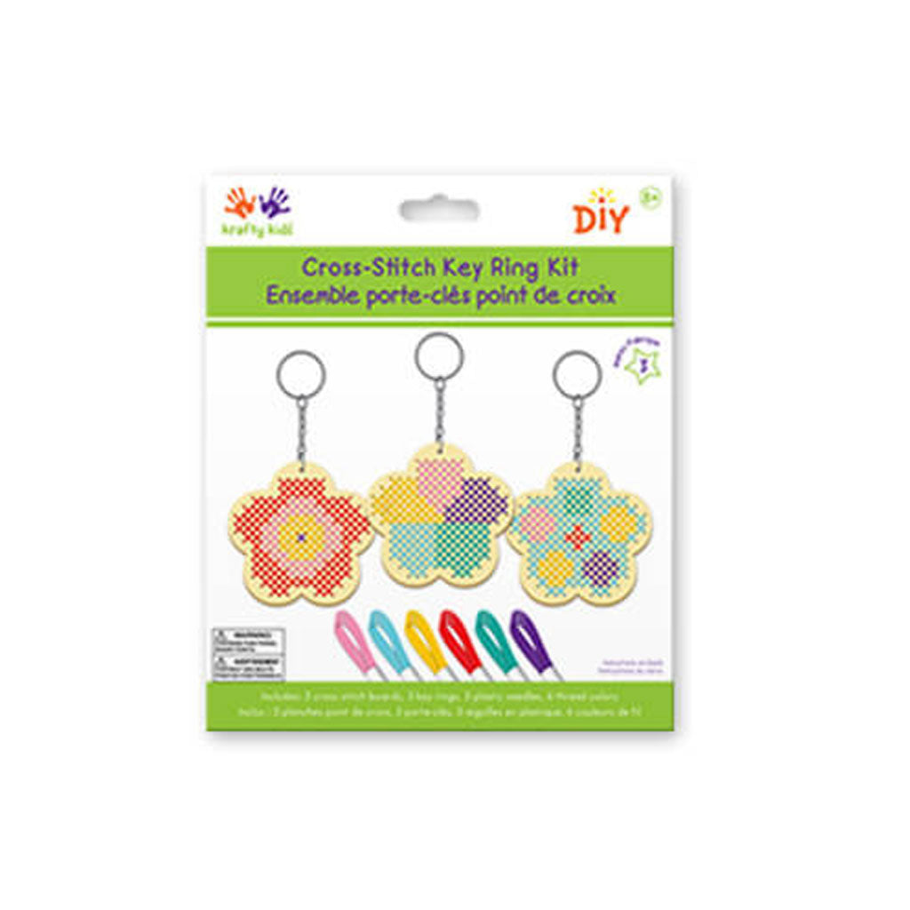 DIY Cross Stitch Keyring Kits Flower