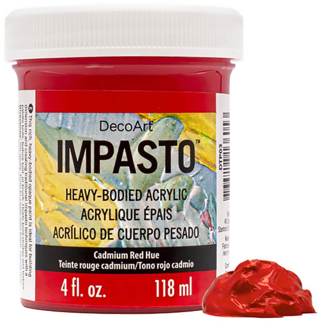 DecoArt Impasto Paint 4oz Cadmium Red Hue