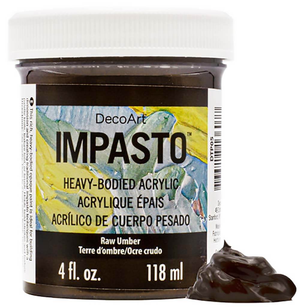 DecoArt Impasto Paint 4oz Raw Umber