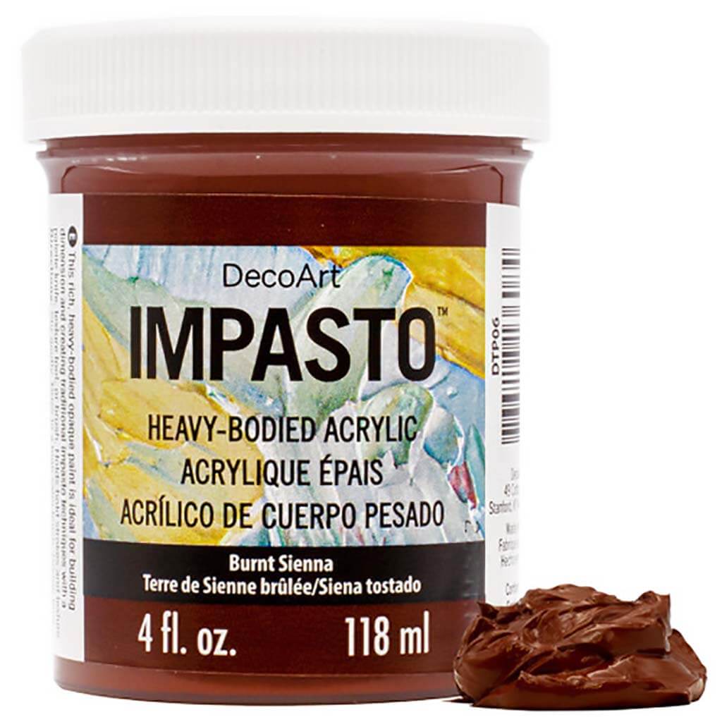 DecoArt Impasto Paint 4oz Burnt Sienna