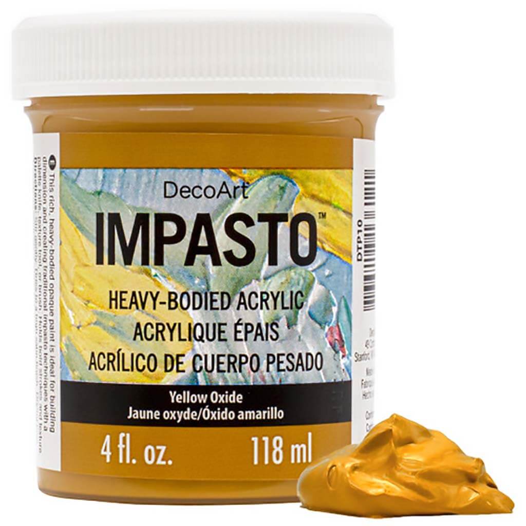 DecoArt Impasto Paint 4oz Yellow Oxide