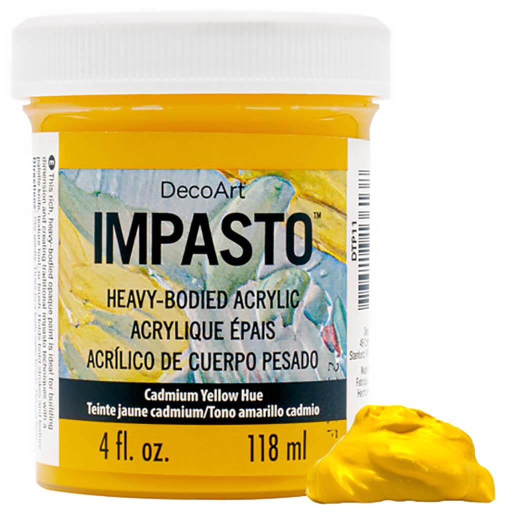 DecoArt Impasto Paint 4oz Cadmium Yellow Hue