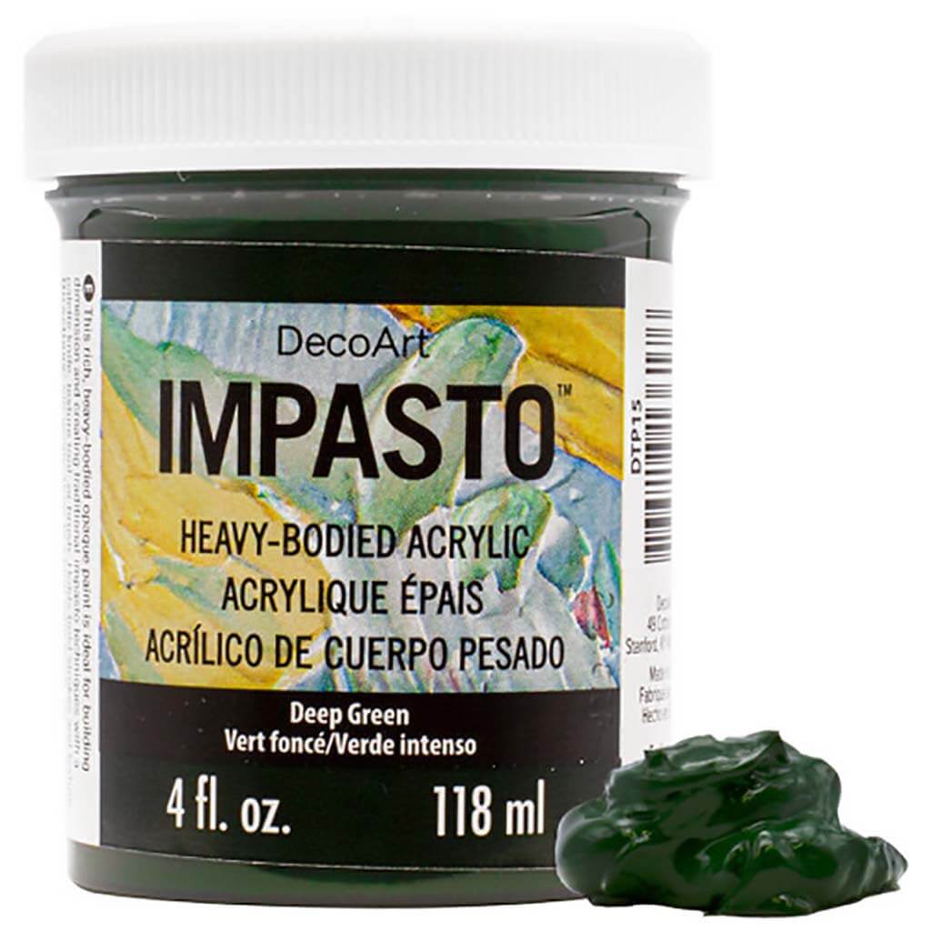 DecoArt Impasto Paint 4oz Deep Green