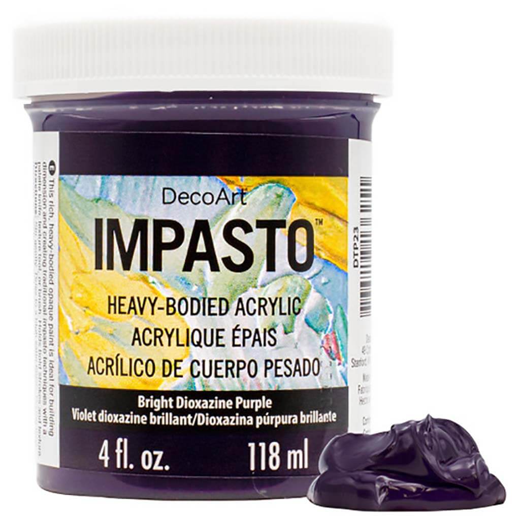 DecoArt Impasto Paint 4oz Bright Dioxazine Purple