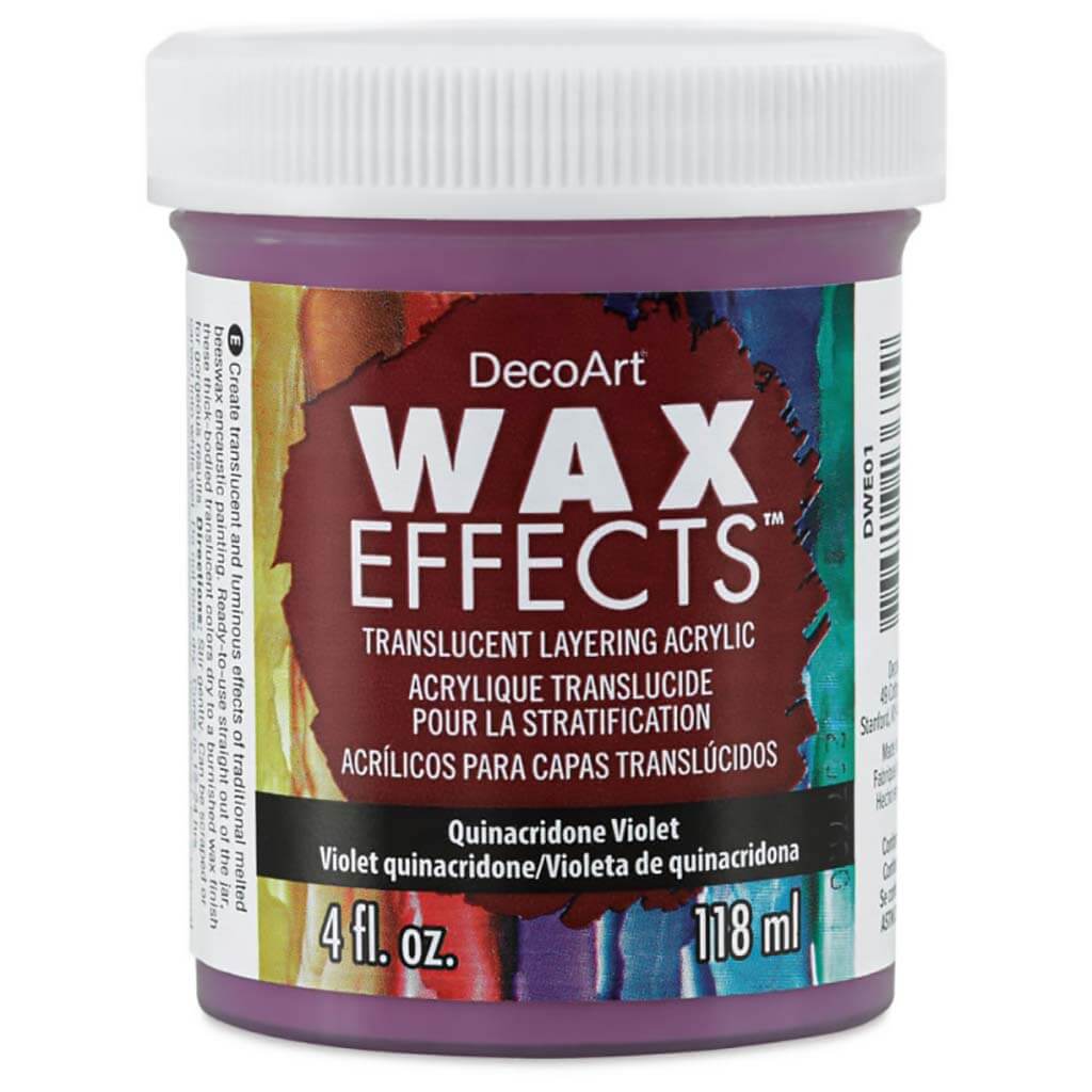 DecoArt Wax Effects Acrylic Paint 4oz Quinacridone Violet