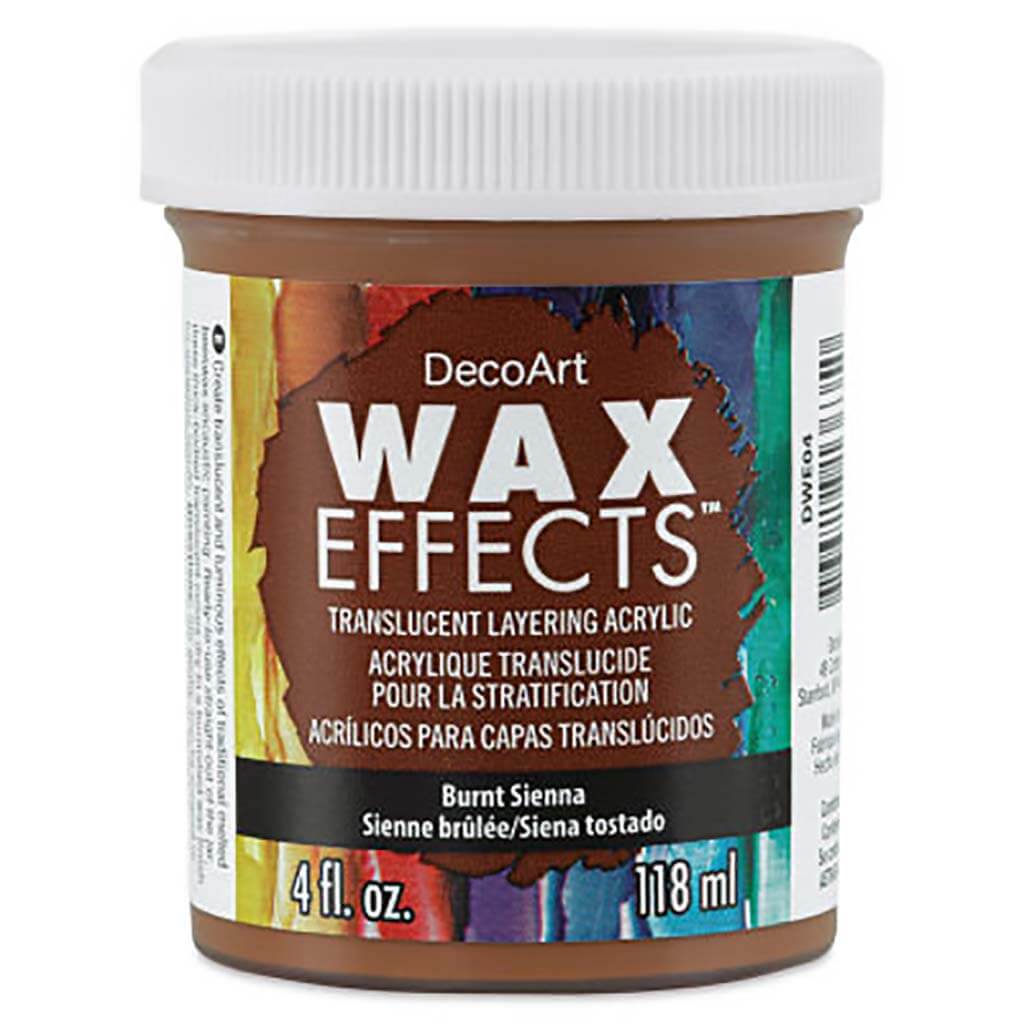 DecoArt Wax Effects Acrylic Paint 4oz Burnt Sienna