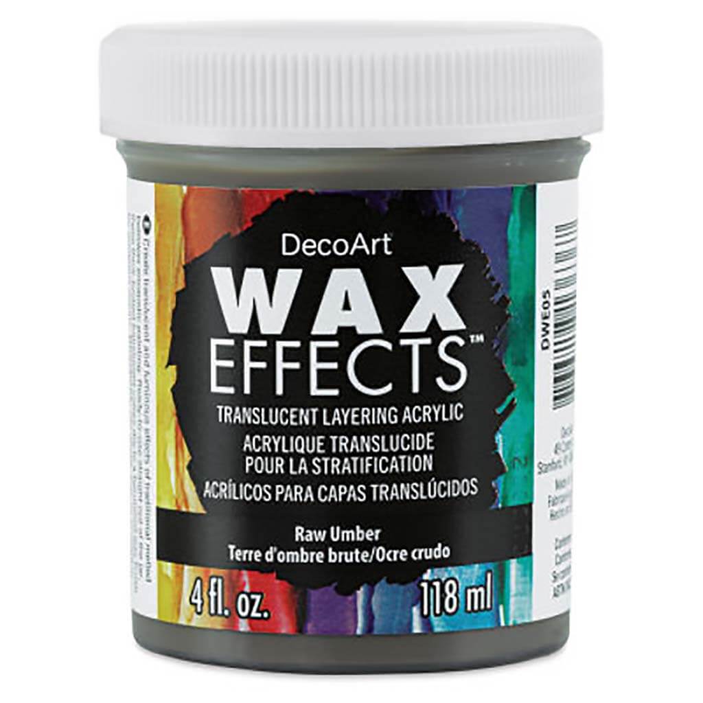 DecoArt Wax Effects Acrylic Paint 4oz Raw Umber