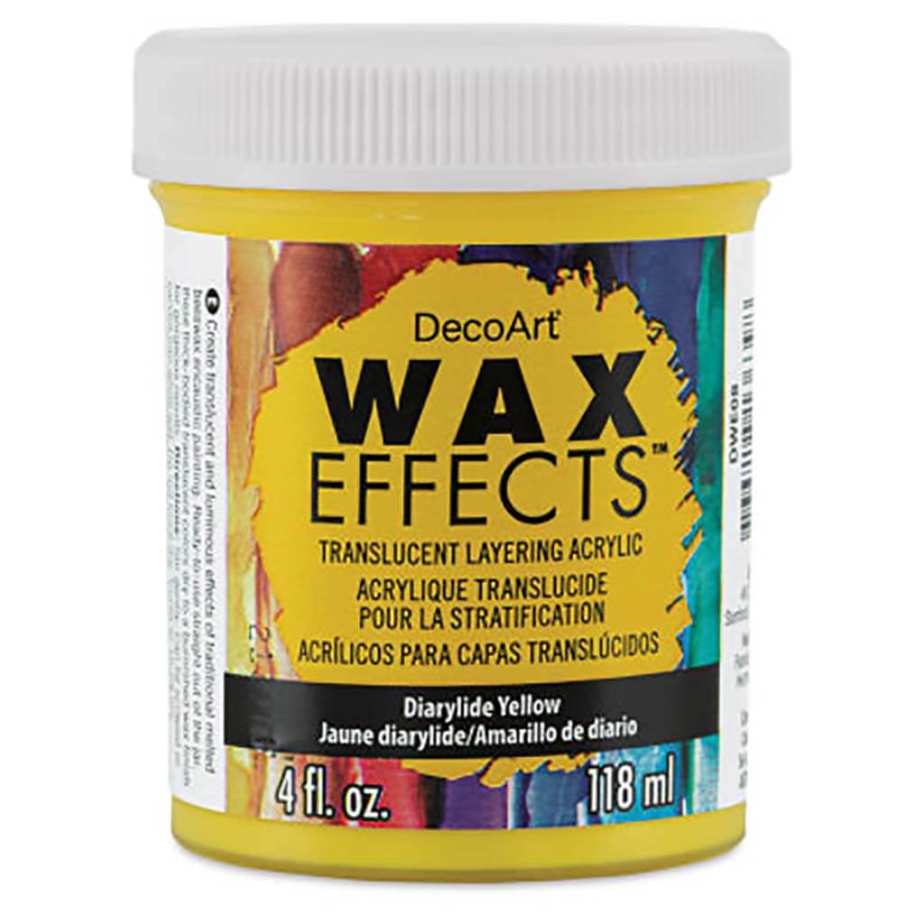 DecoArt Wax Effects Acrylic Paint 4oz Diarylide Yellow