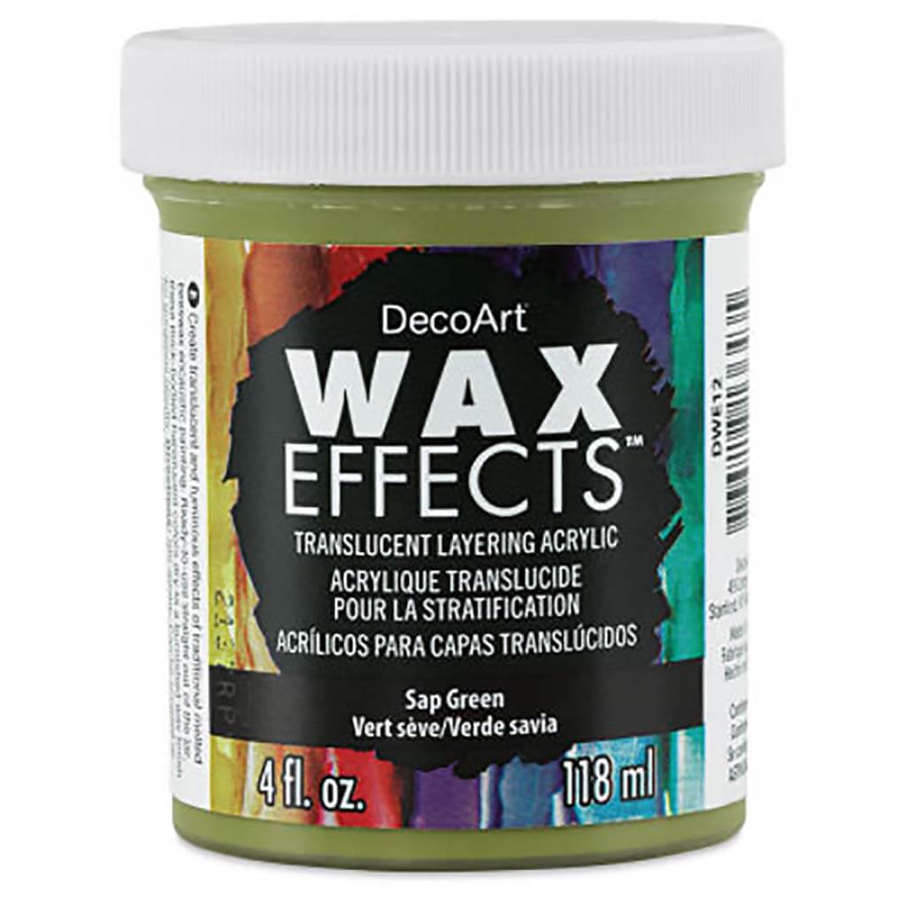 DecoArt Wax Effects Acrylic Paint 4oz  Sap Green