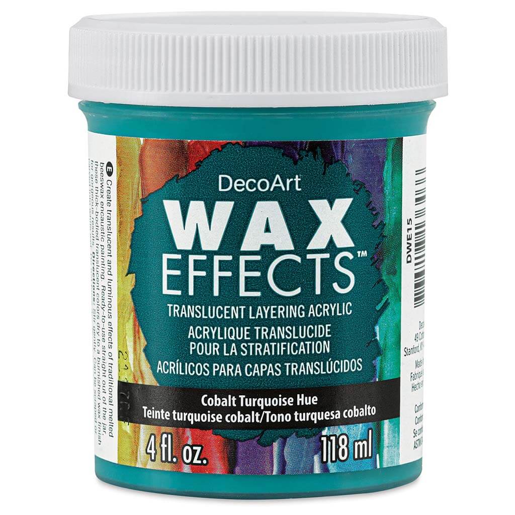 DecoArt Wax Effects Acrylic Paint 4oz Cobalt Turquoise