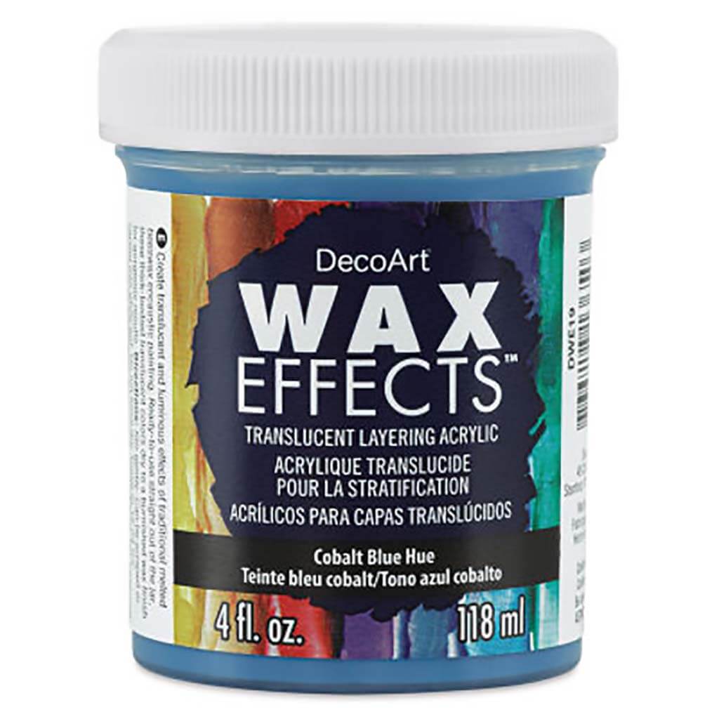 DecoArt Wax Effects Acrylic Paint 4oz  Cobalt Blue Hue