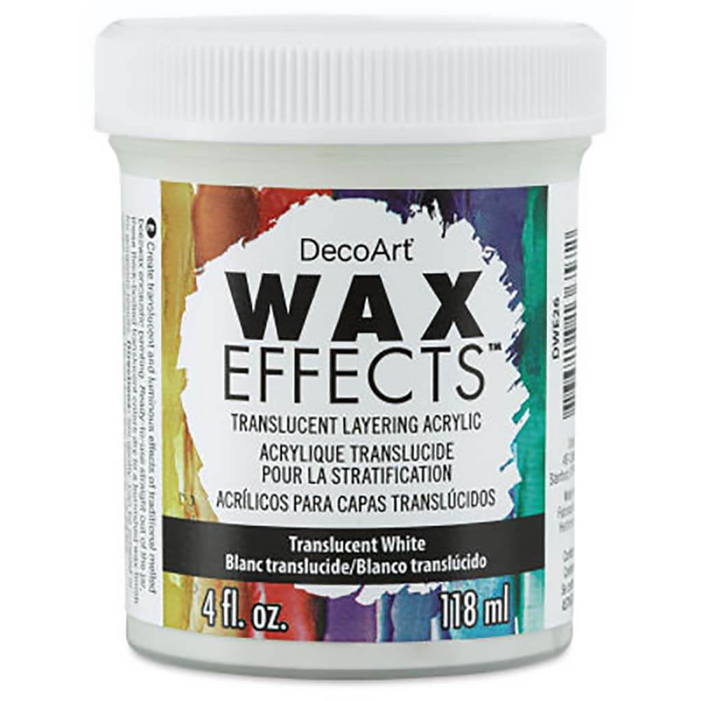 DecoArt Wax Effects Acrylic Paint 4oz Translucent White