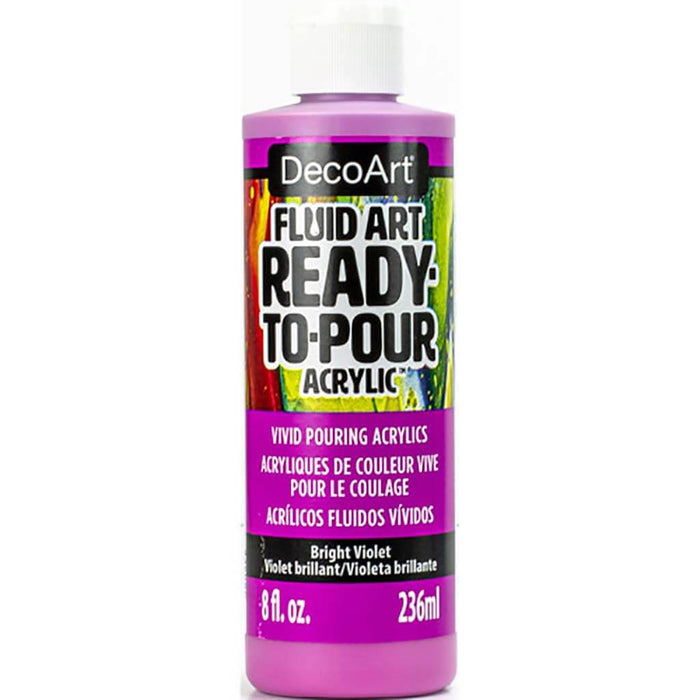 DecoArt Fluid Art Ready To Pour Acrylic 8oz Bright Violet