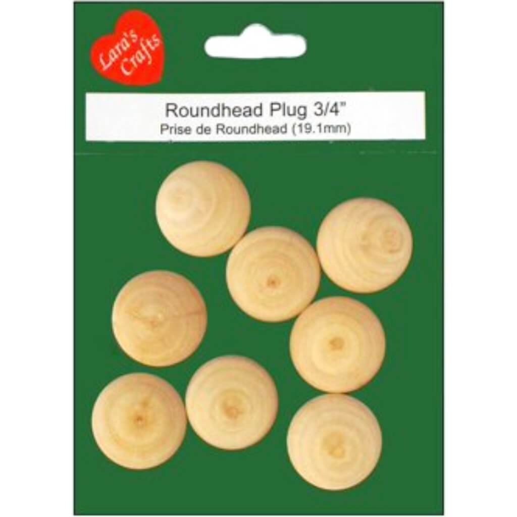 Roundhead Plug 3/4in 8pcs