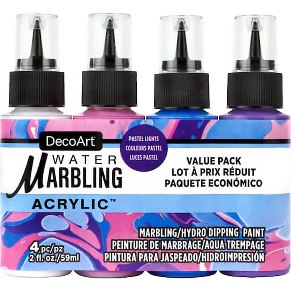 DecoArt Water Marbling Value Pack 2oz Pastel Lights