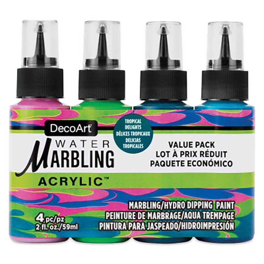 DecoArt Water Marbling Value Pack 2oz Tropical Delights