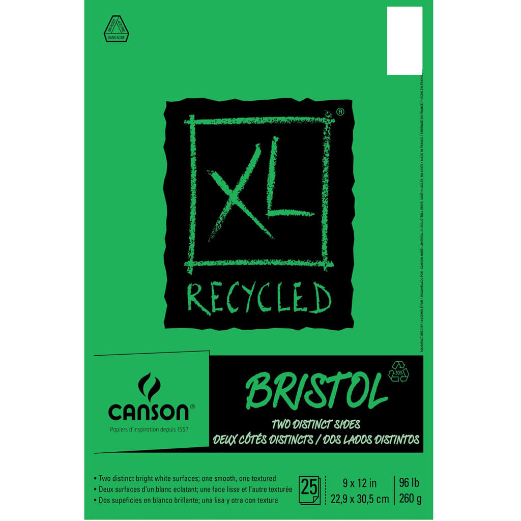 Canson Xl Recycled Bristol Pad 9 x 12