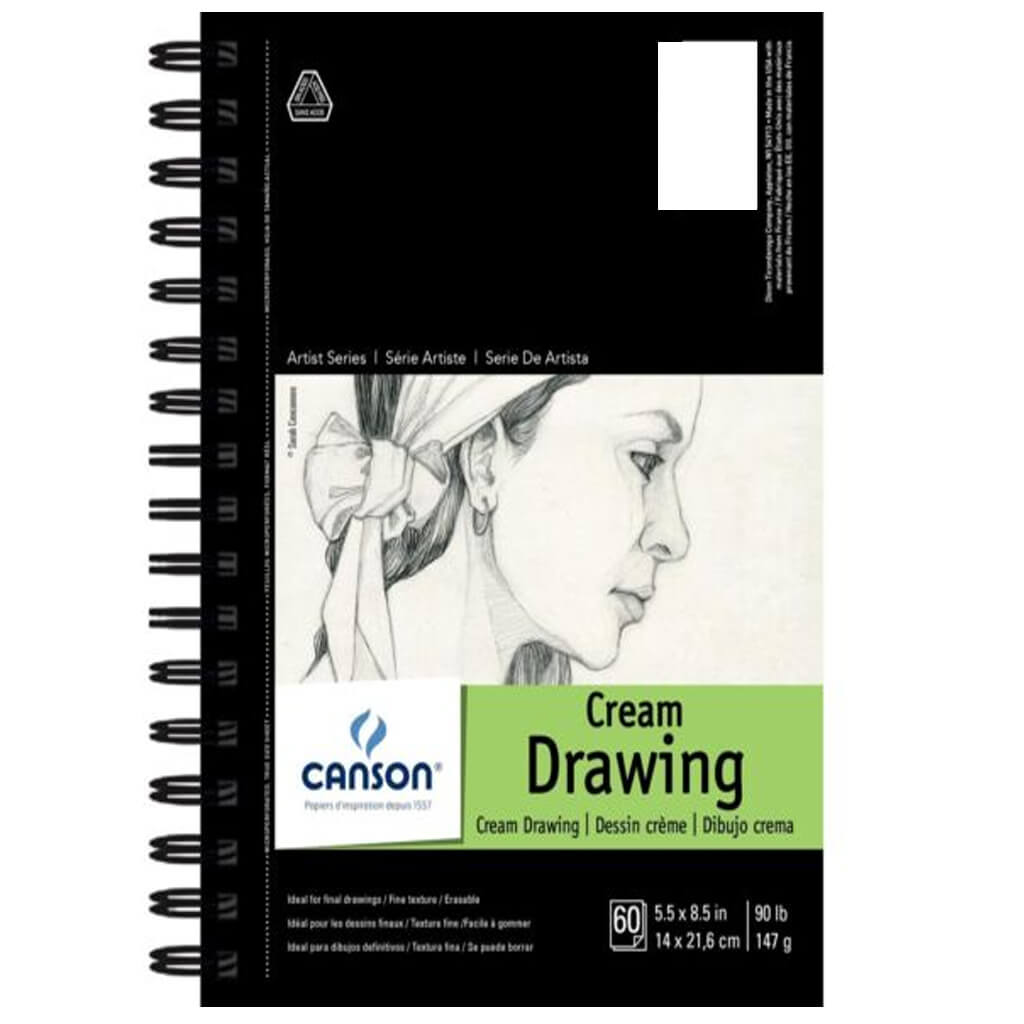 Canson Artists Series Cream Drawing Pad 5.5x8.5 90lb