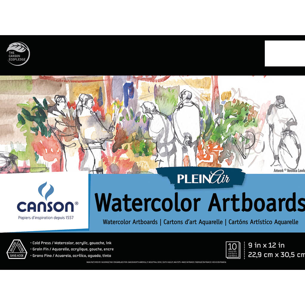 Plein Air Watercolor Artboard 9 x 12