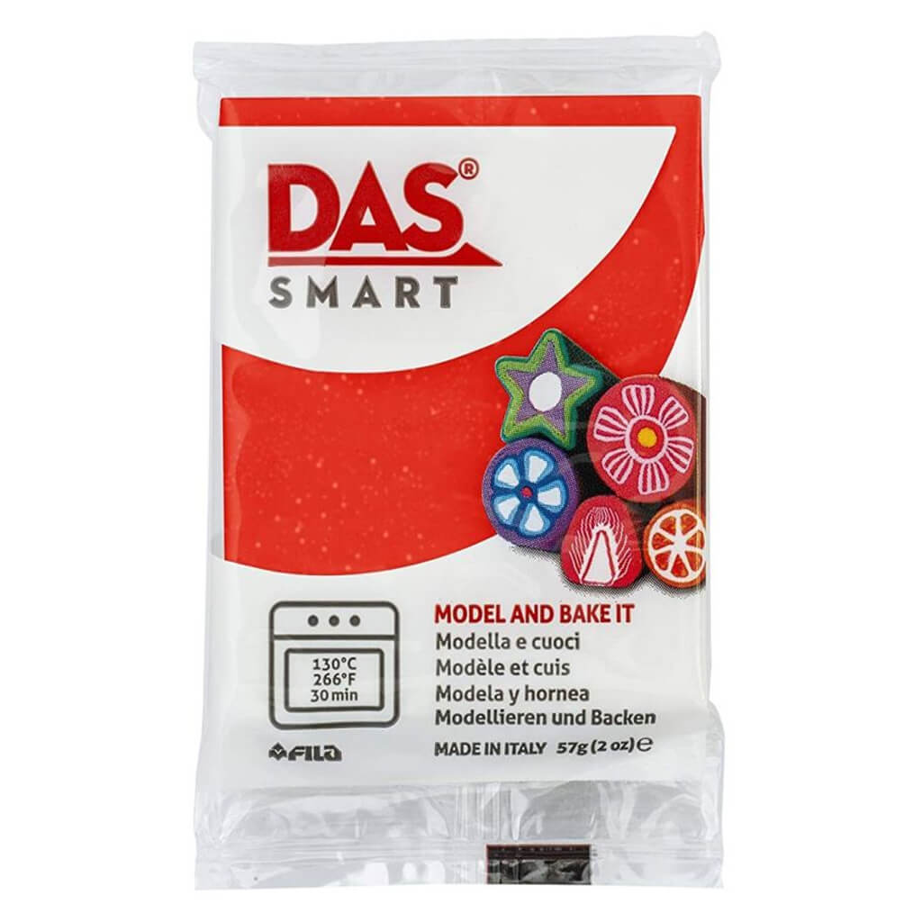 DAS Smart Polymer Clay 2oz Red Glitter