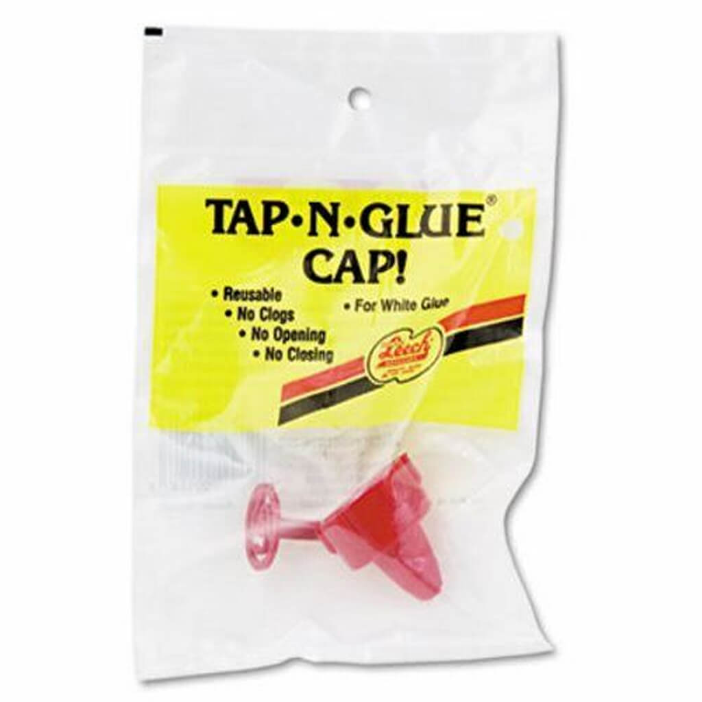 Tap-N-Glue Dispenser Cap with Spring Loaded Stopper