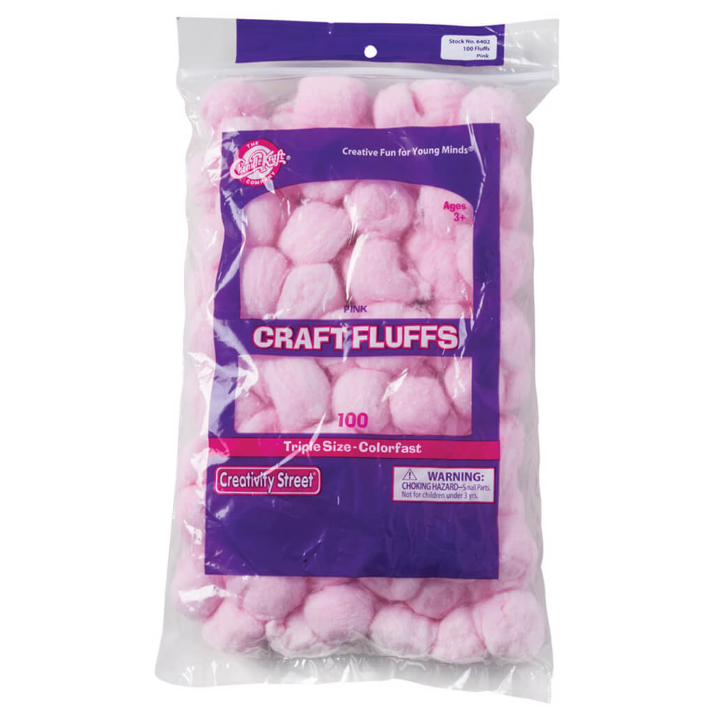 Craft Fluffs 100CT Pink