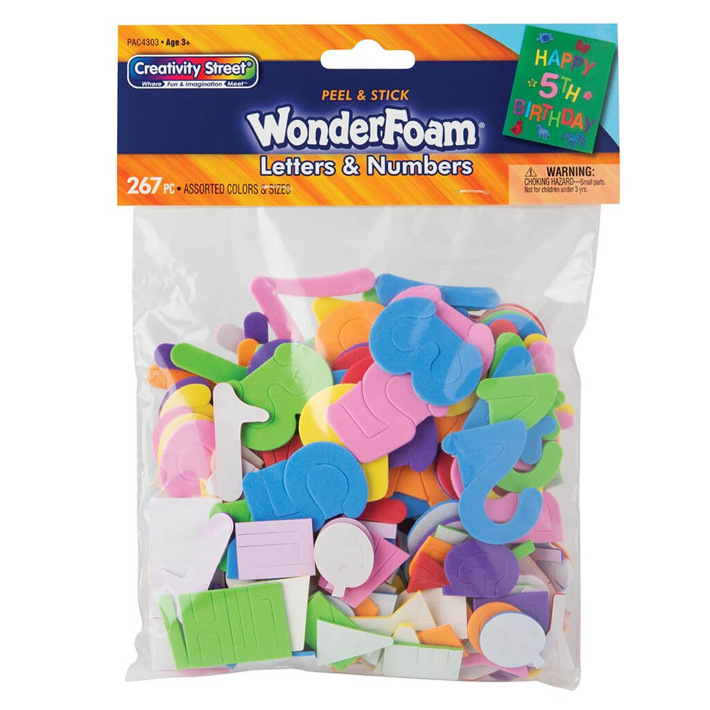 Wonderfoam Peel &amp; Stick Letters &amp; Numbers 267pcs