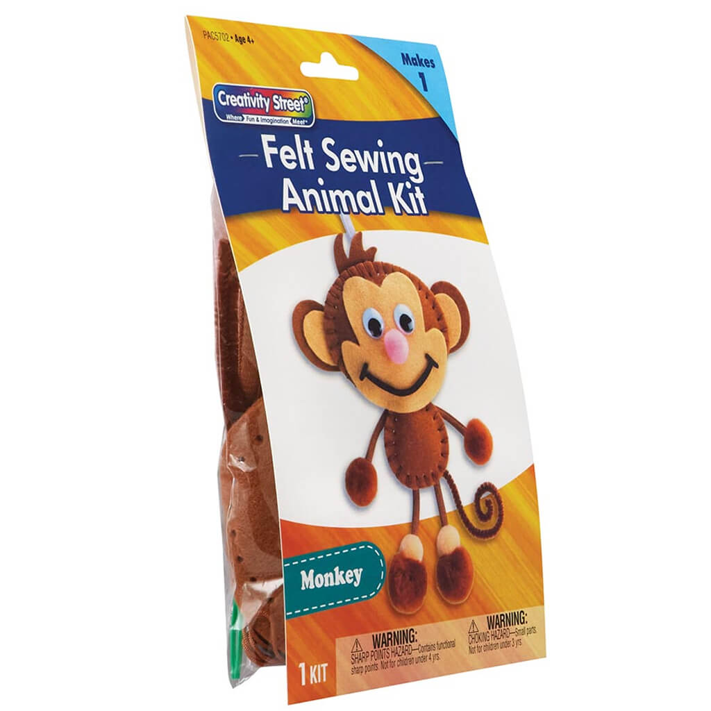 Creativity Street Felt Sewing Kit Monkey