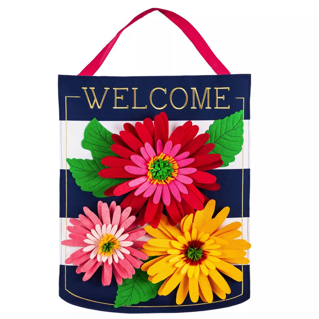 Evergreen Flag Gerbera Welcome Door Décor