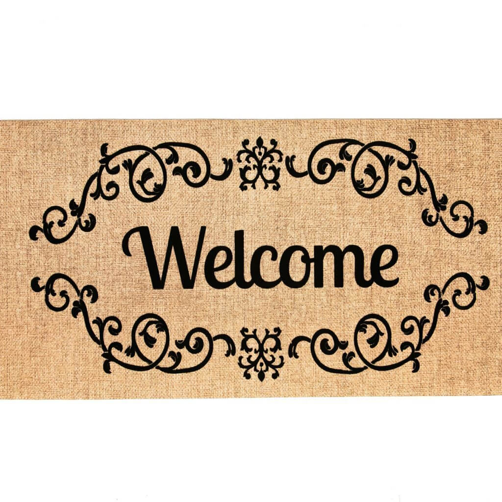 Evergreen Welcome Scroll Sassafras Floor Mat