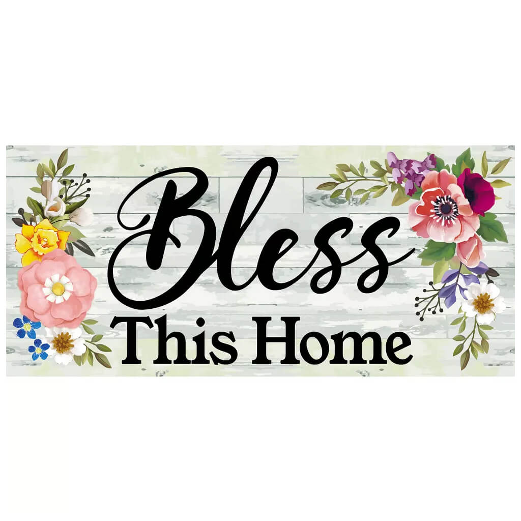 Evergreen Floral Bless This Home Sassafras Switch Mat