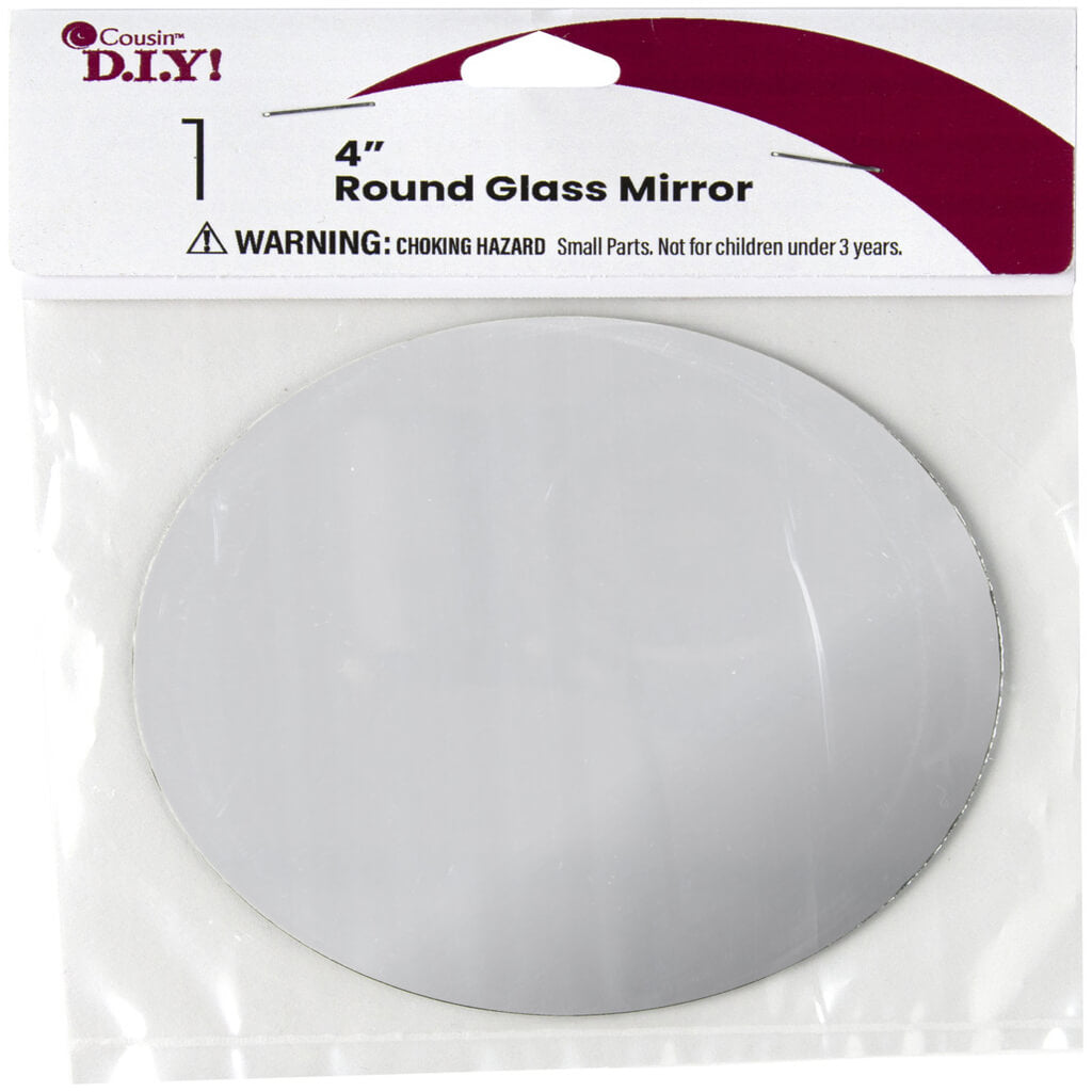 Round Glass Mirror 4in Silver