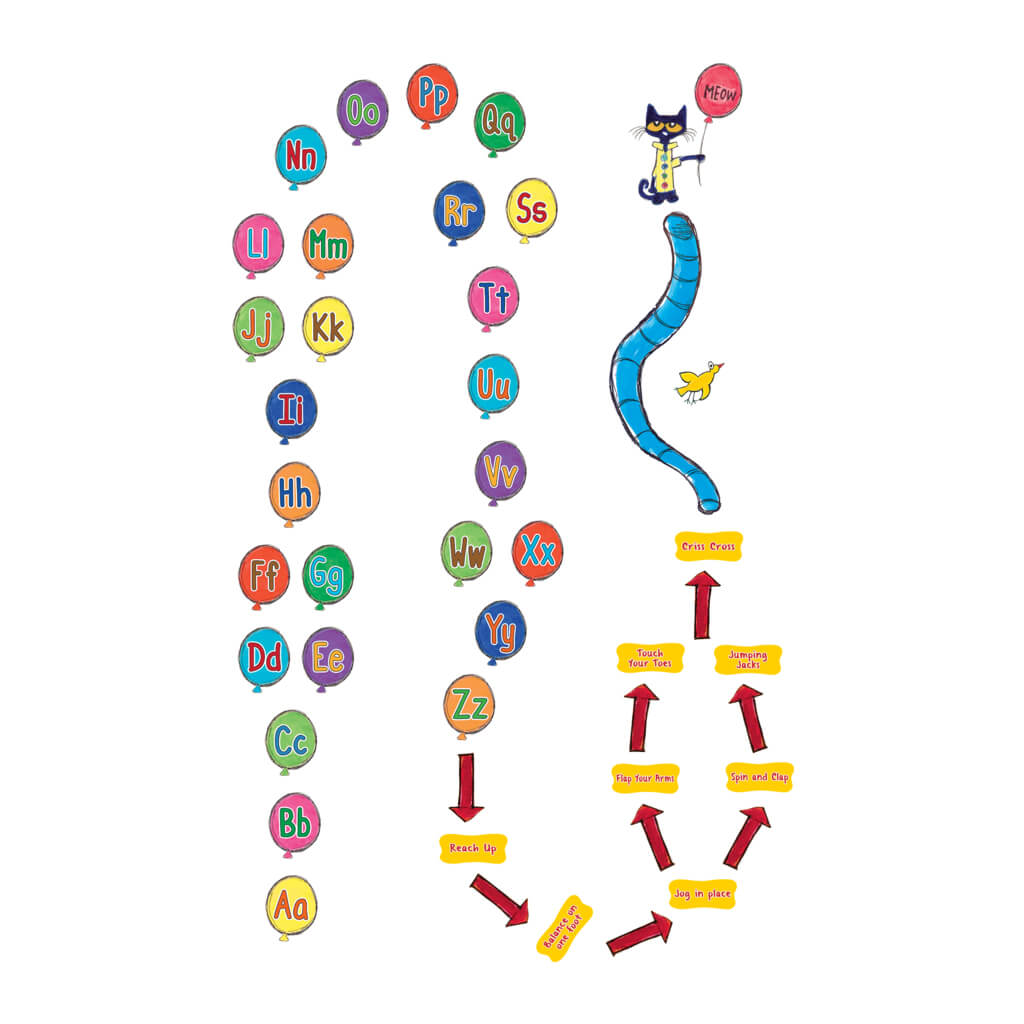 Pete the Cat  Alphabet Balloons Sensory Path