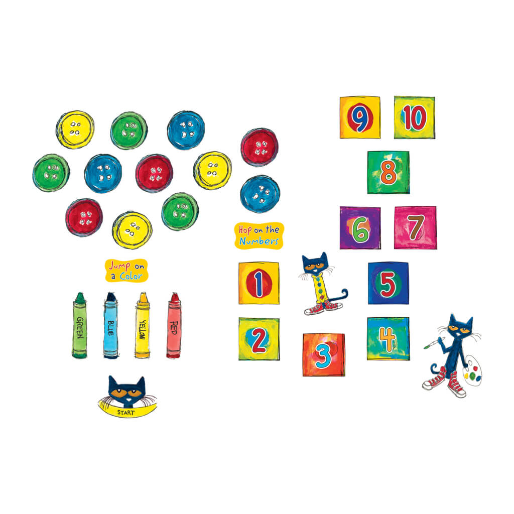 Pete the Cat  Numbers and Colors Sensory Path