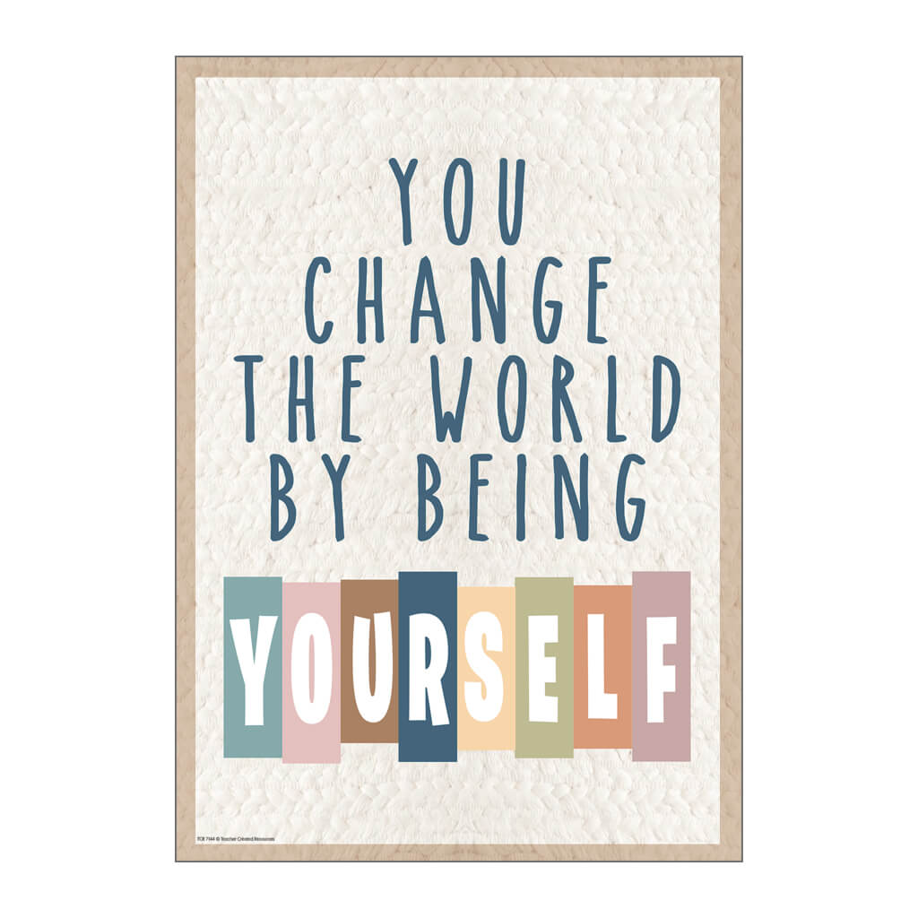 You Change the World by Being Yourself Positive Poster