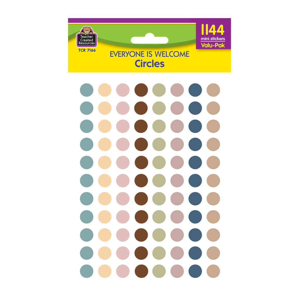 Everyone is Welcome Circles Mini Stickers Value-Pak