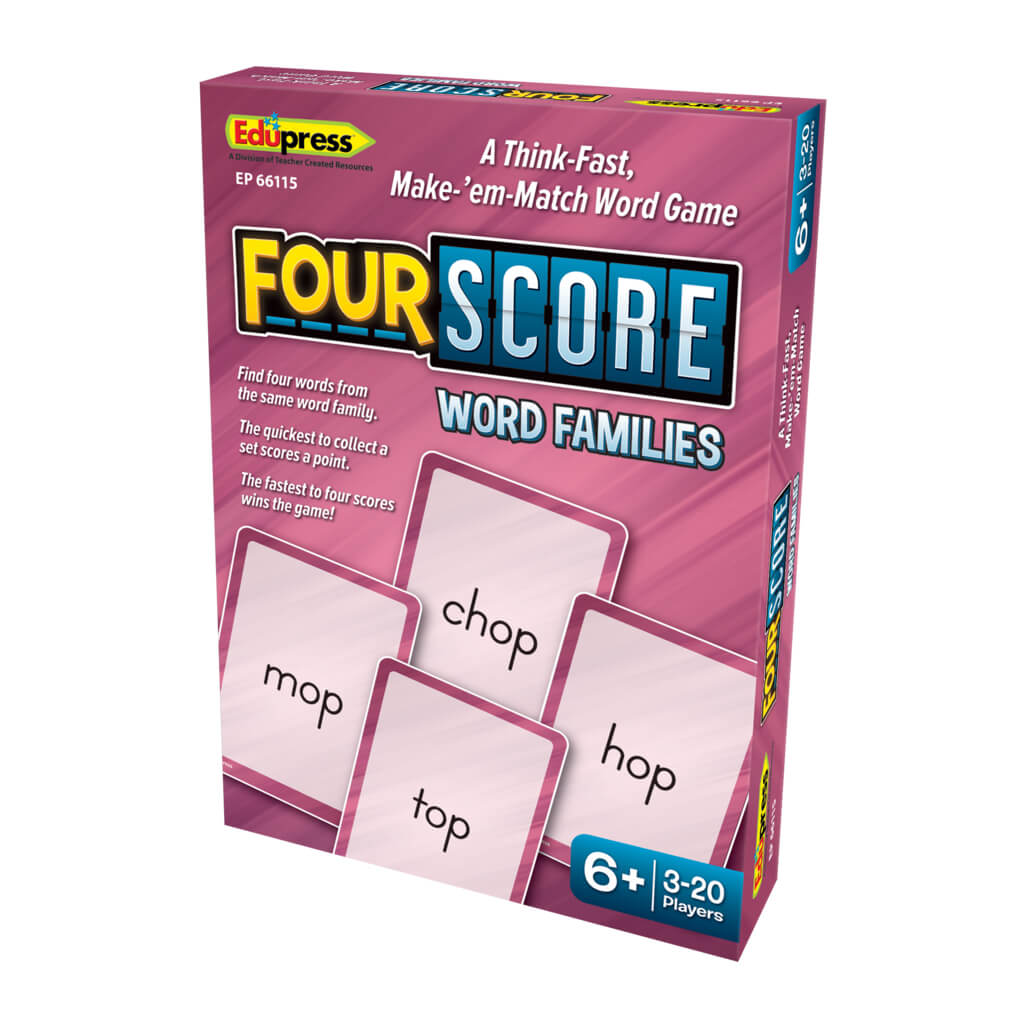 Four Score Card Game: Word Families