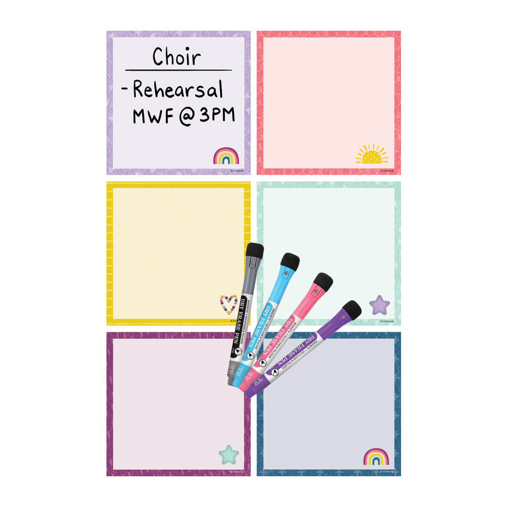 Oh Happy Day Dry-Erase Magnetic Square Notes