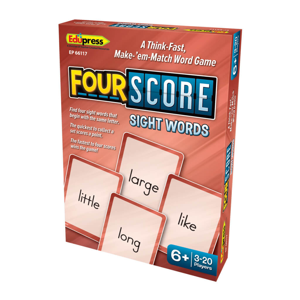 Four Score Card Game: Sight Words