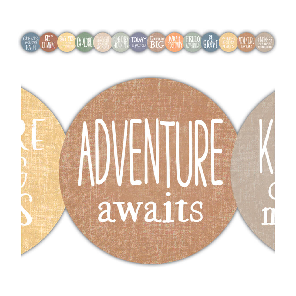 Moving Mountains Positive Sayings Die-Cut Border Trim