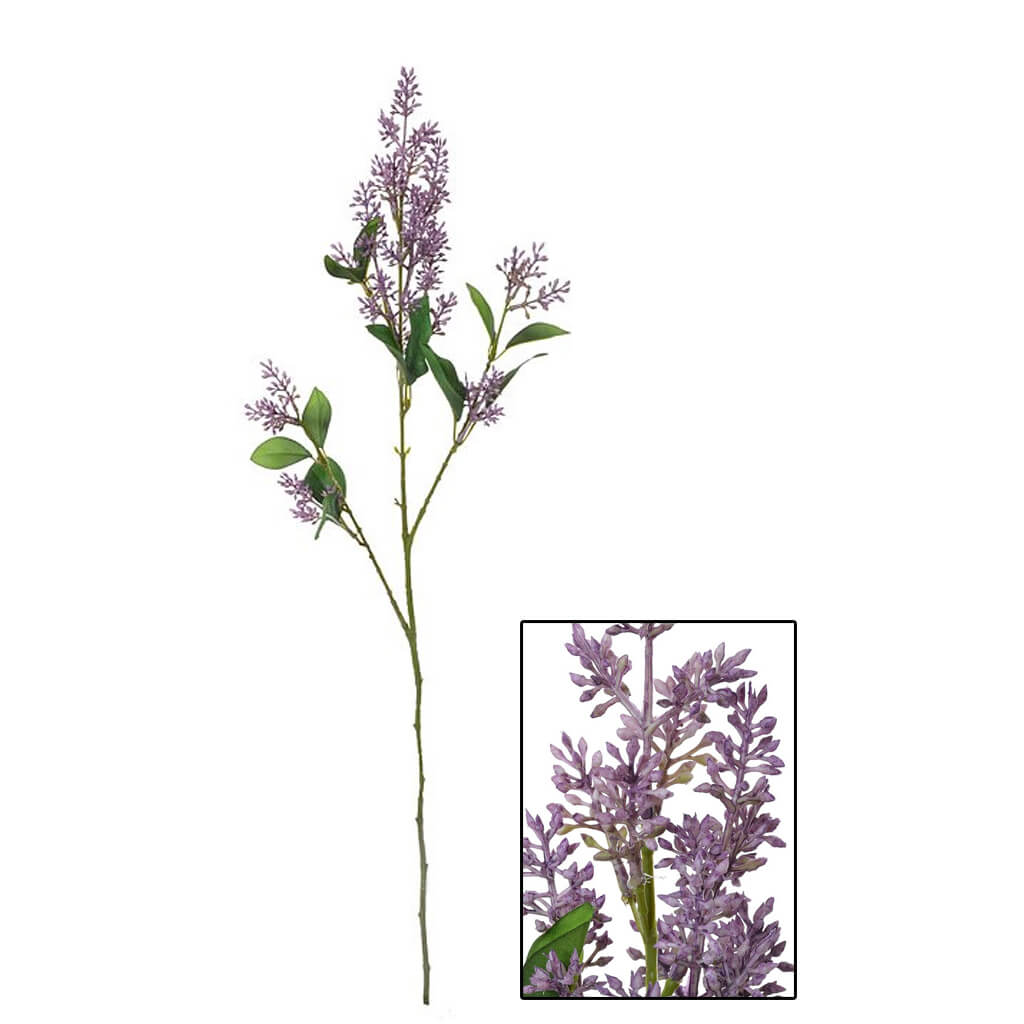 Lilac Bud Spray Lavender/Purple 32in