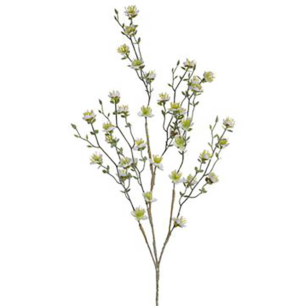 Plum Blossom Spray 40in White