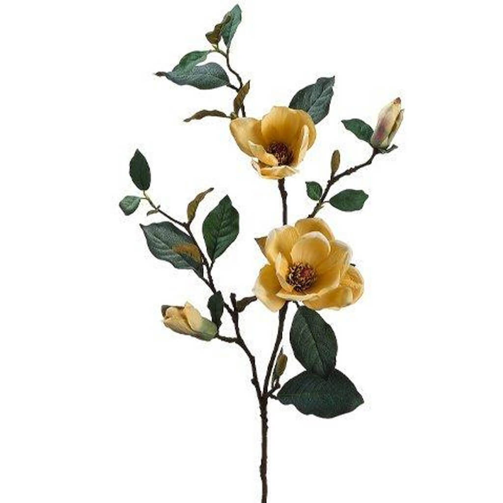 Magnolia Spray X2 With Bud 35in Yellow