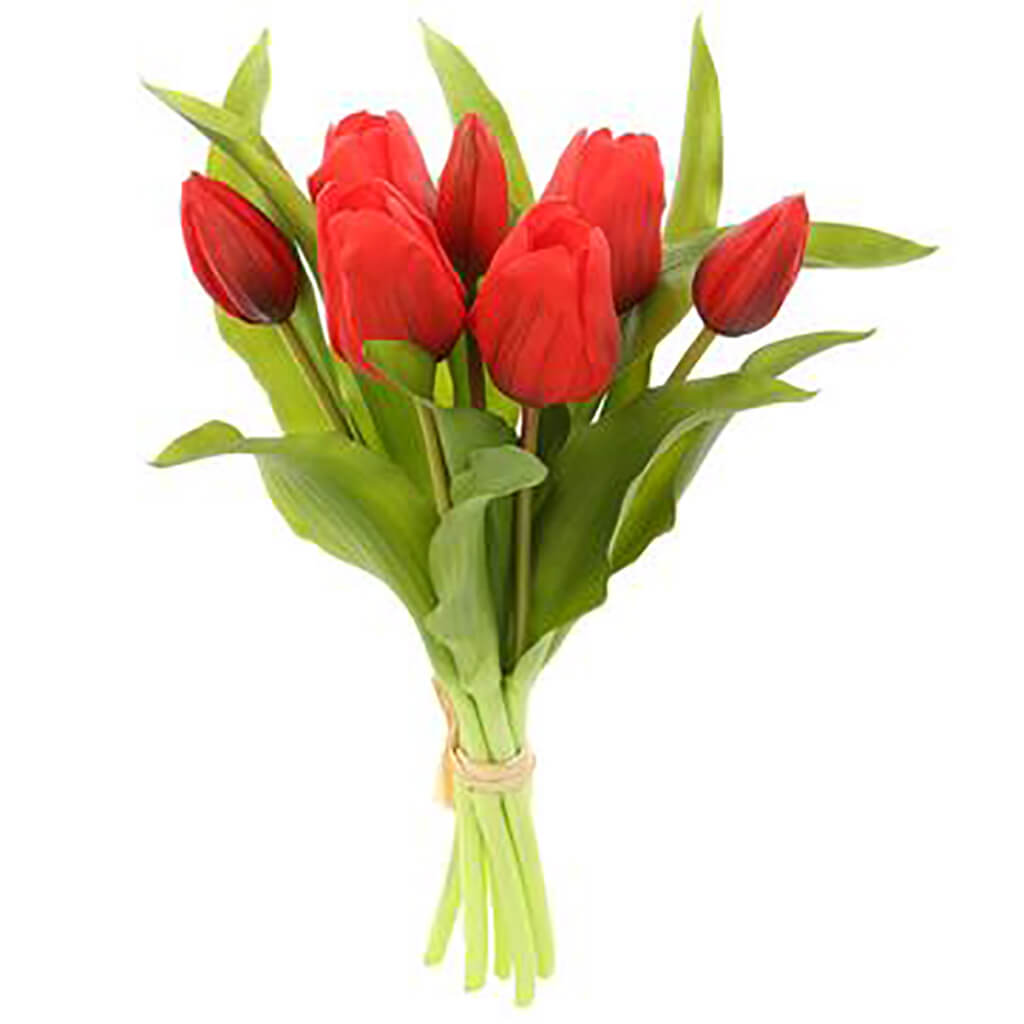 Tulip Bouquet Red, 11.75in