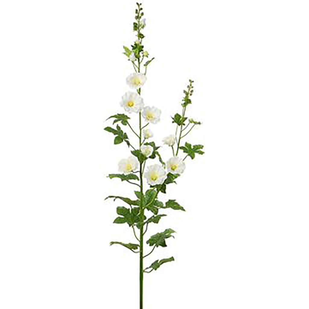 Hollyhock Spray White, 71in